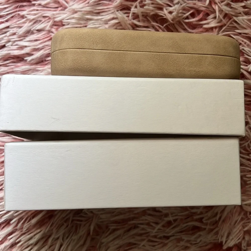 Chloé Empty Box Eyewear Sunglasses Clamshell Suede Leather Case Cloth